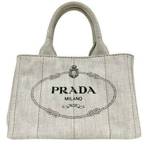 Prada Canapa Handbag Denim Gray B